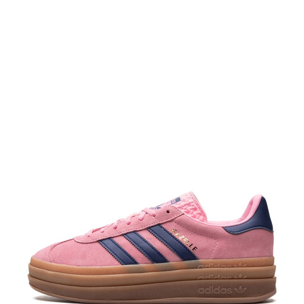 Platform glow pink adidas gazelle sneakers